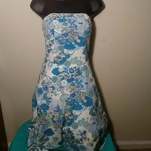 Rampage Strapless Floral Dress